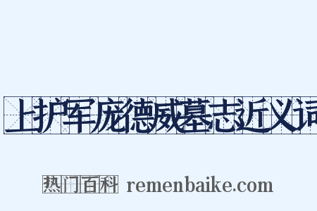 上护军庞德威墓志近义词是什么意思的图片